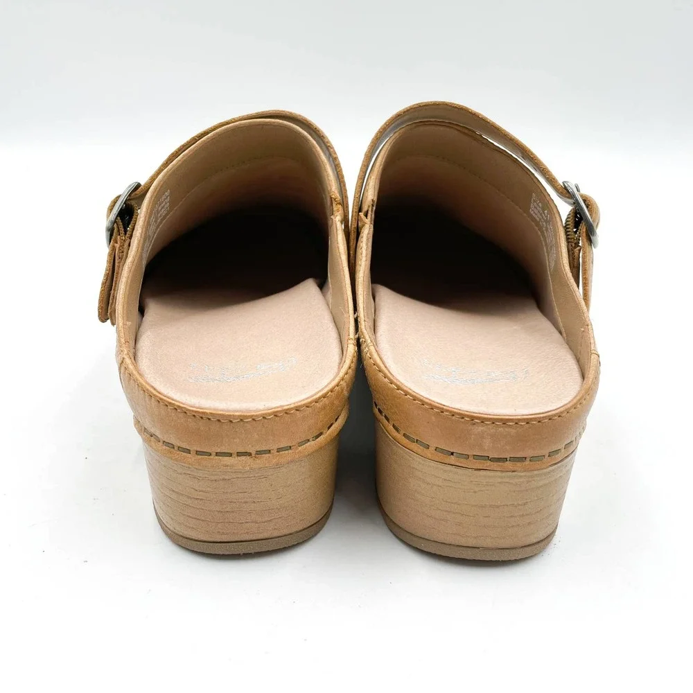 Dansko Tan Leather Mules - Picture 5 of 10